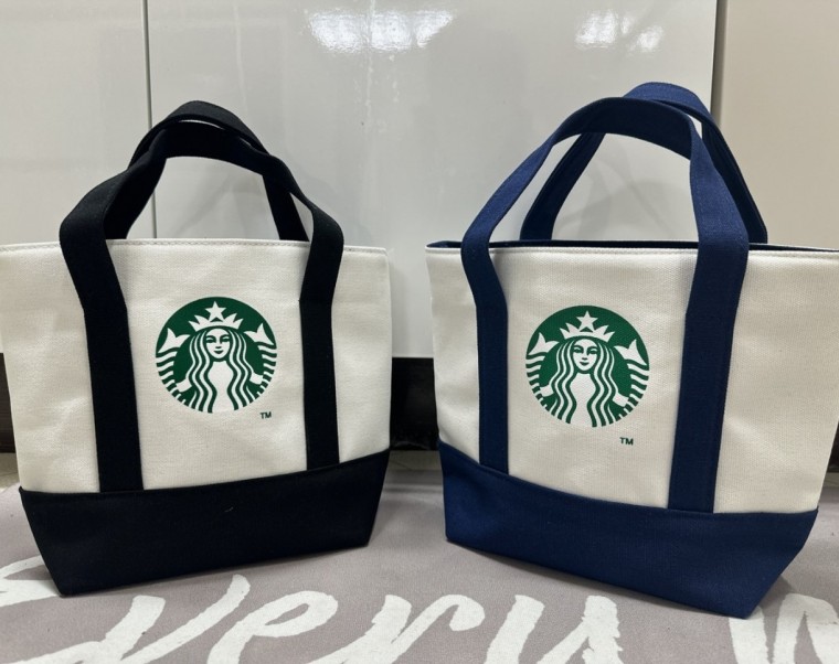 [당일출고] 스타벅스 캔버스백 지퍼에코백 두줄 데일리 나들이 마실 산책 손가방 스벅 소형백